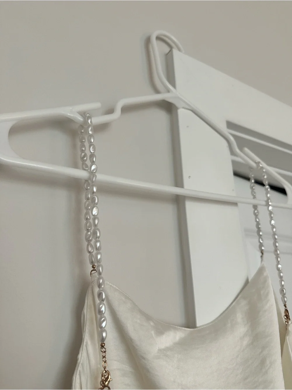 Abercrombie & Fitch Faux Pearl Strap Maxi Dress